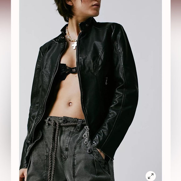 We the Free - Max Vegan Moto Jacket in Black, XS - Picture 10 of 11